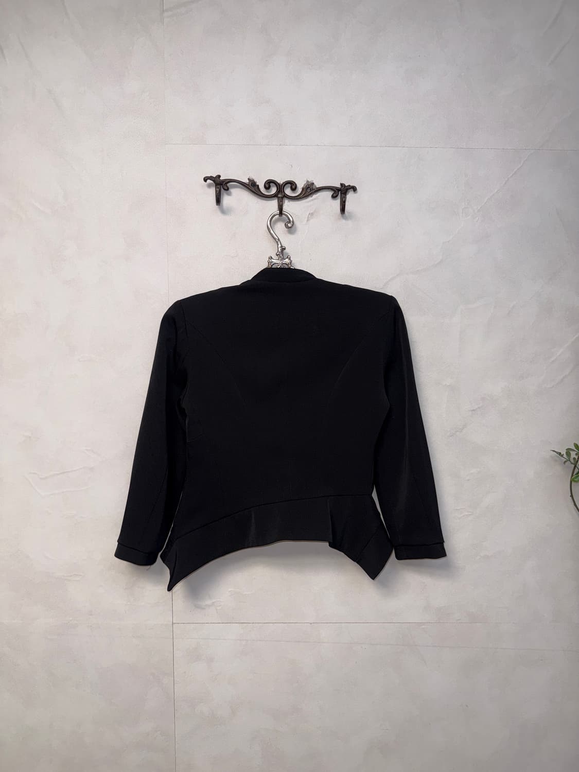 Black unbalance wrap button jacket  상품이미지3