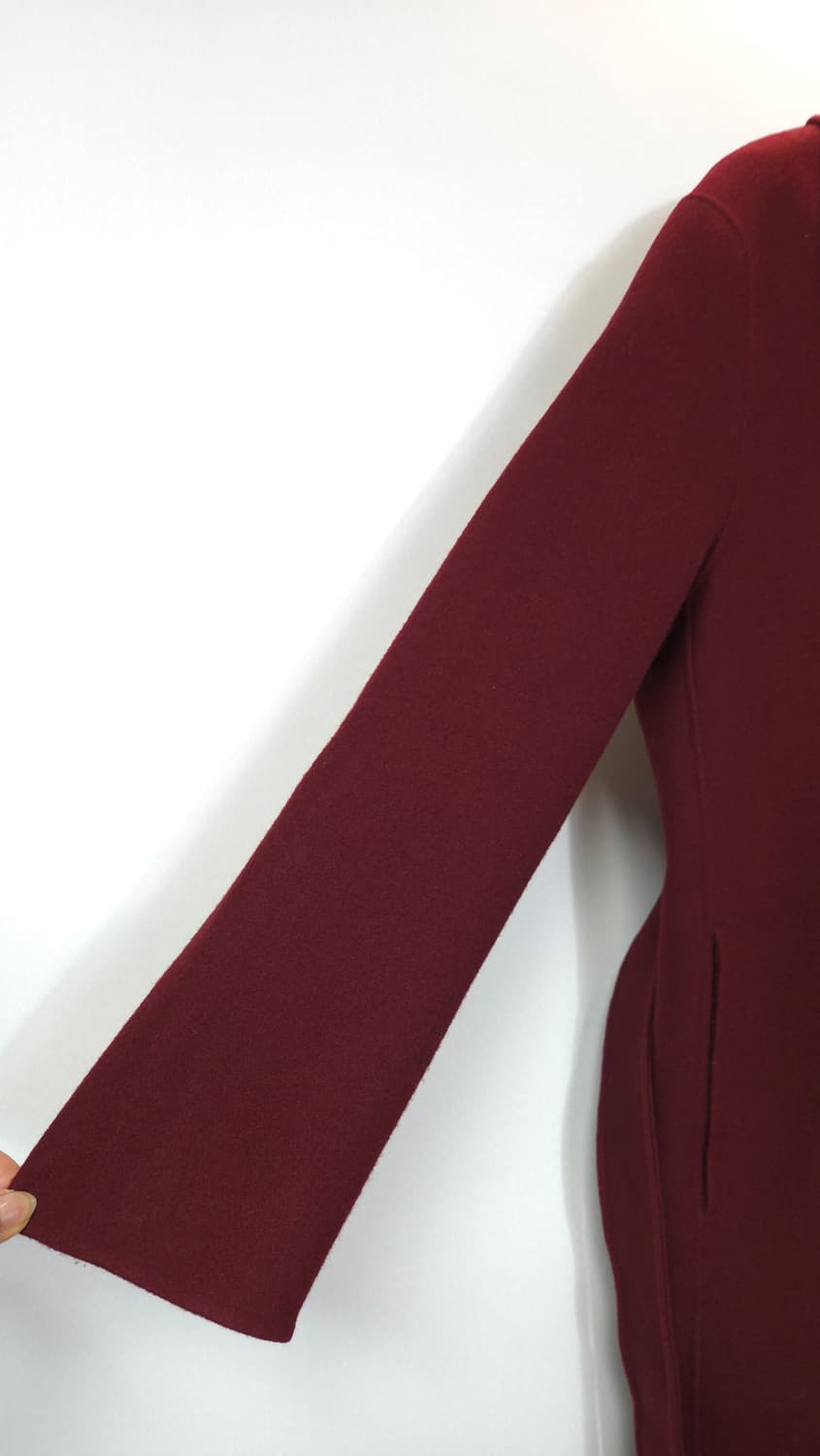 타임옴므 캐시미어 블랜디드 버건디  롱코트 100 사이즈 상품이미지4