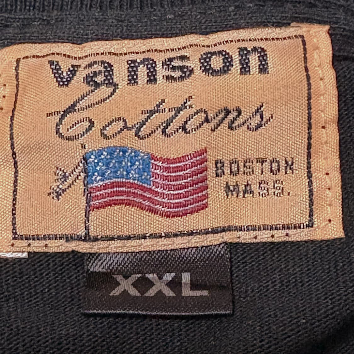VANSON 벤슨 스타 한정 라인 핀터깔 포인트 대장 블랙 반팔 상품이미지3