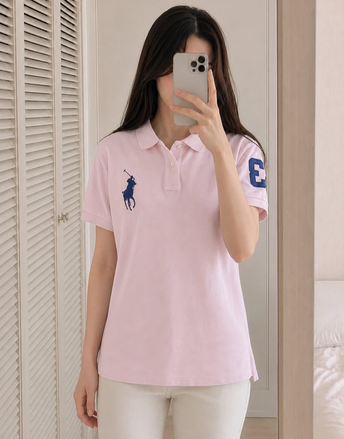 폴로 랄프로렌 연핑크 빅포니 반팔 카라티 상품이미지5