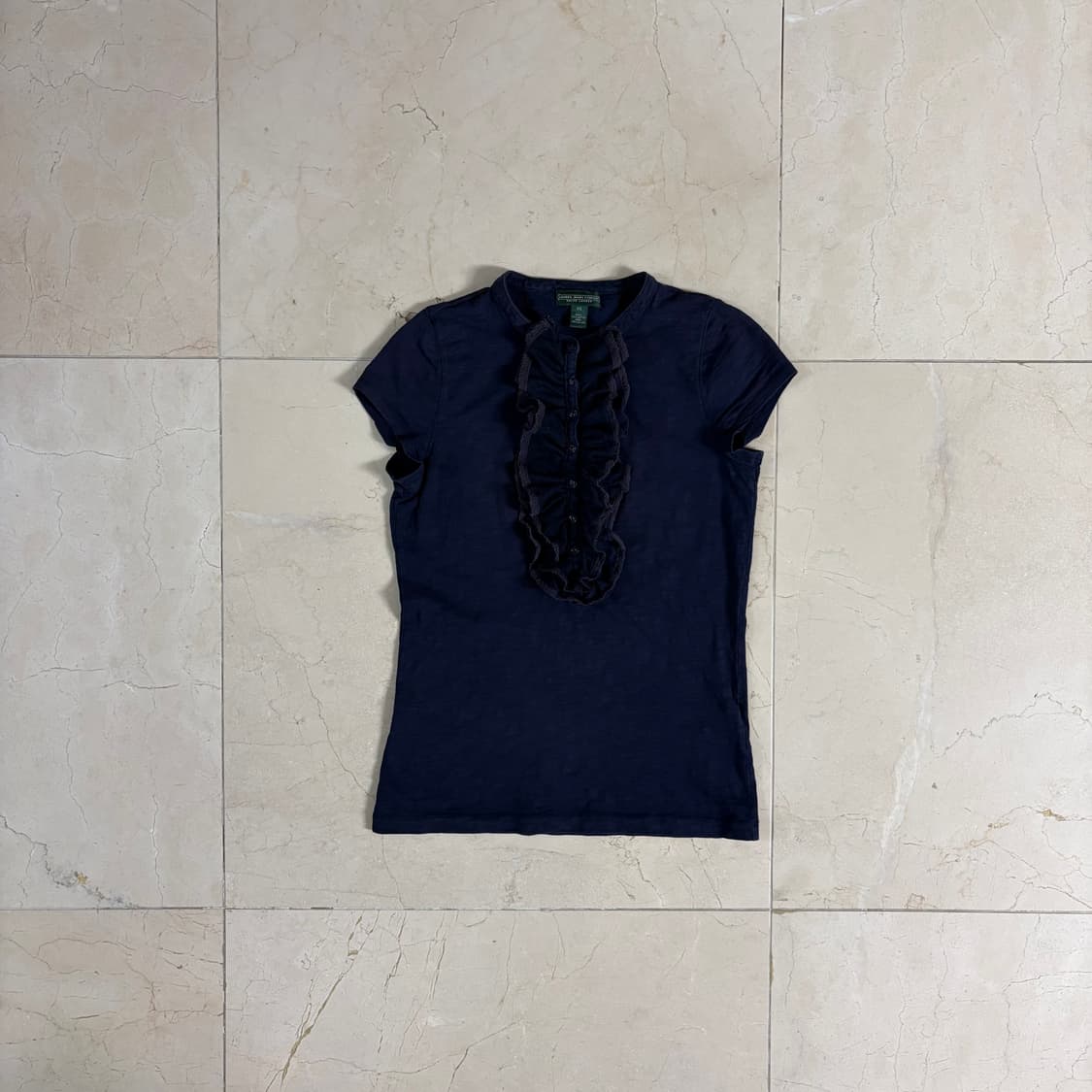 Ralph Lauren Ruffle Henley Tee 상품이미지5