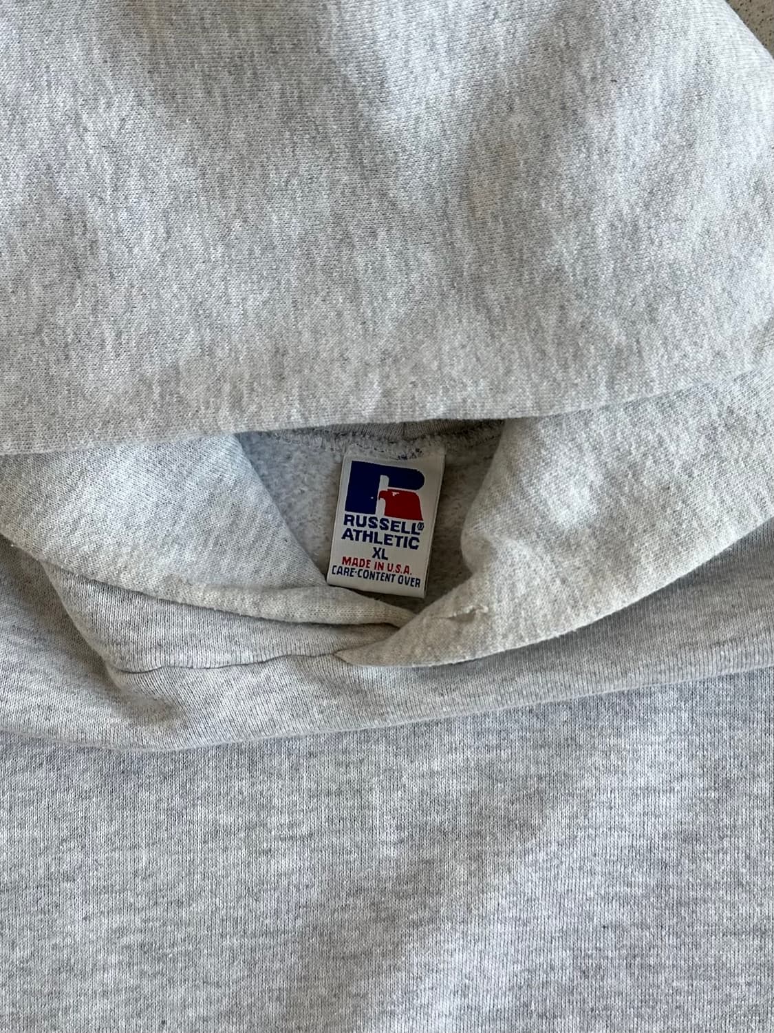 90s 빈티지 러셀 후드 밝은그레이 XL USA 상품이미지6