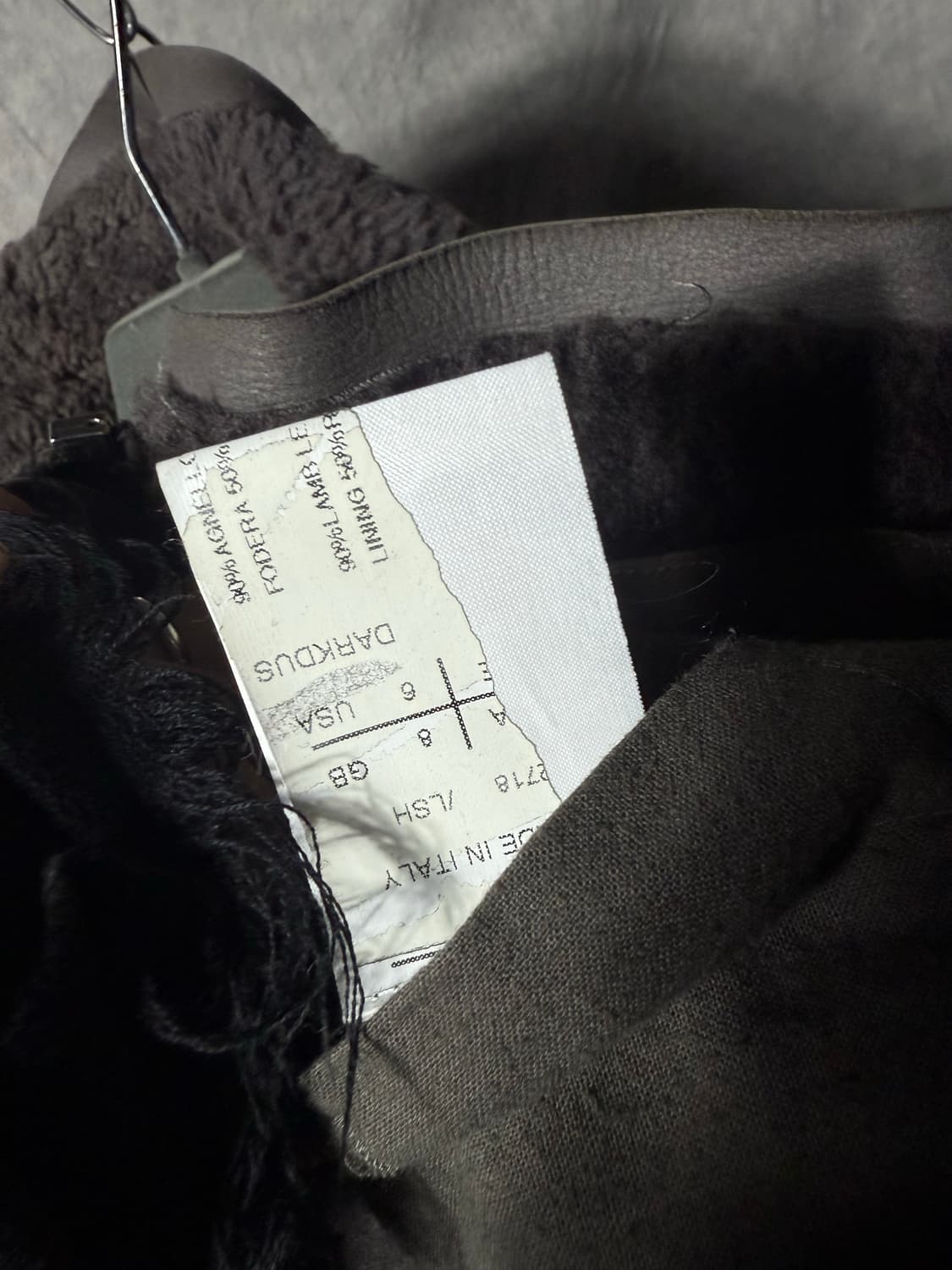 Rick Owens High Neck Shearling Jacket 상품이미지5