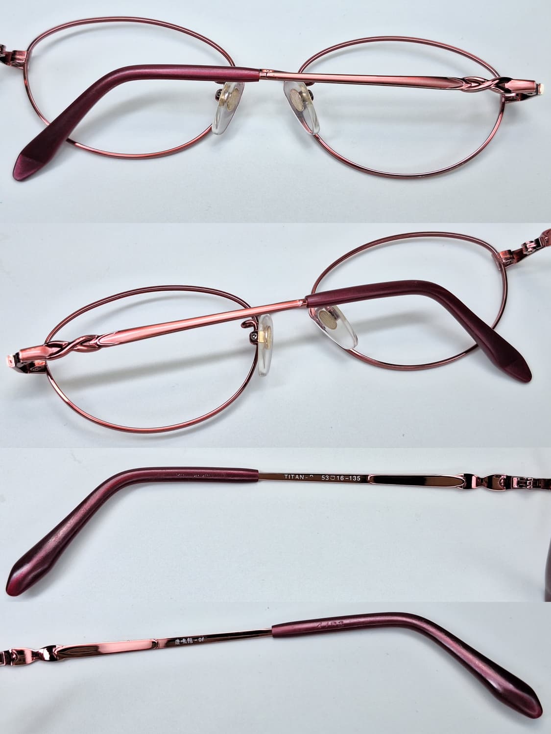 일본 사바에 하우스브랜드 빈티지 로쿠메이칸 순수 티타늄 오벌형 안경테 상품이미지4