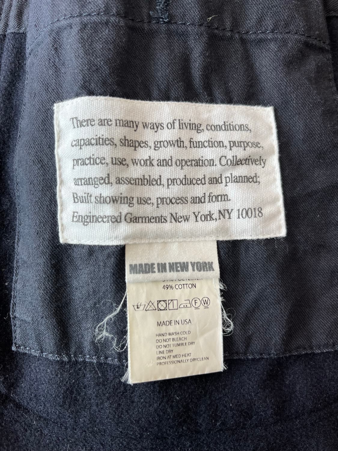 엔지니어드 가먼츠 베드포드자켓 네이비 20oz 멜튼울 s 상품이미지7