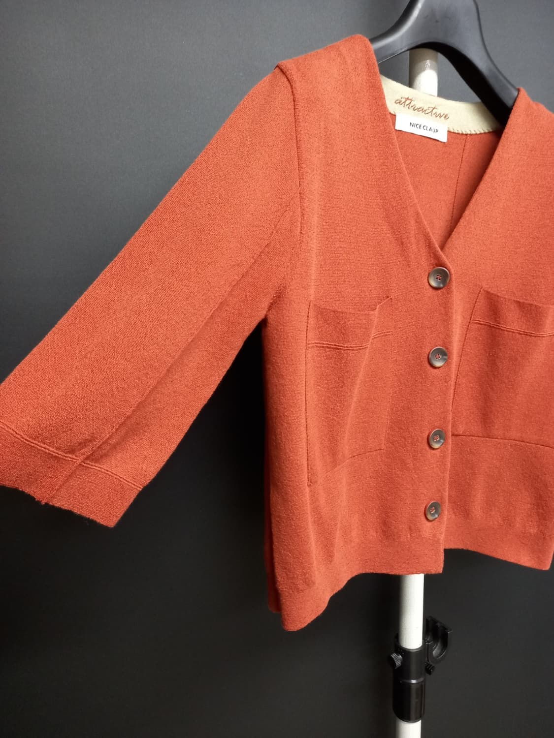 새 나이스클랍 춘하 숏 니트 가디건 F 33-66 상품이미지4