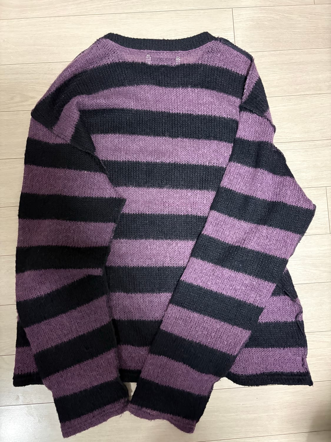 더 킹 아카이브 헤어리 퍼플 스트라이프 니트 상품이미지2