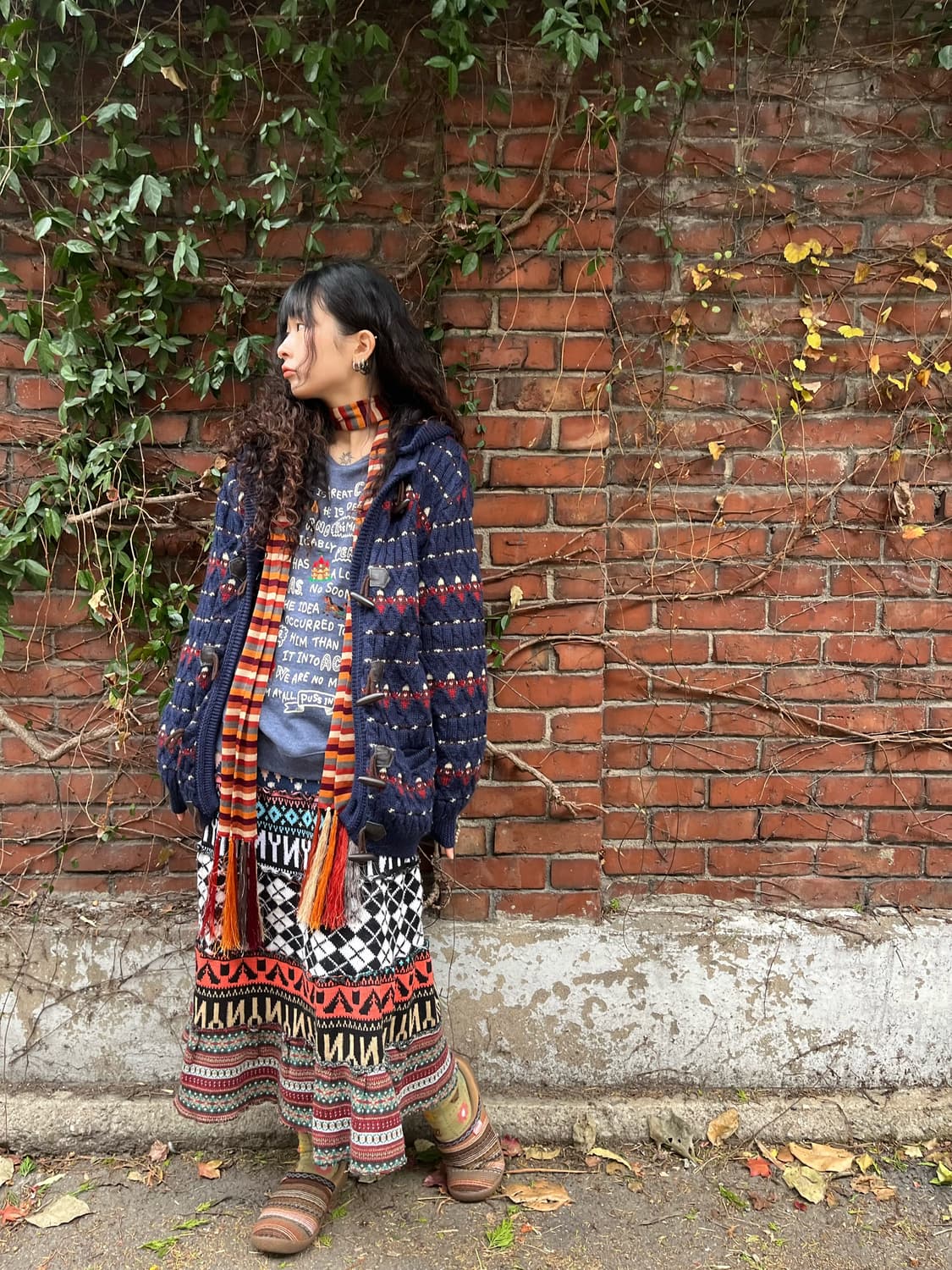 울 니트 후드 더플 가디건 상품이미지1