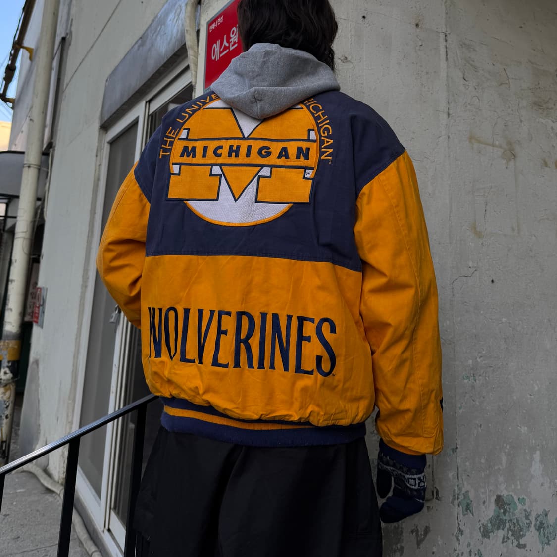 90‘s🇺🇸 Michigan Bomber Jacket 상품이미지4
