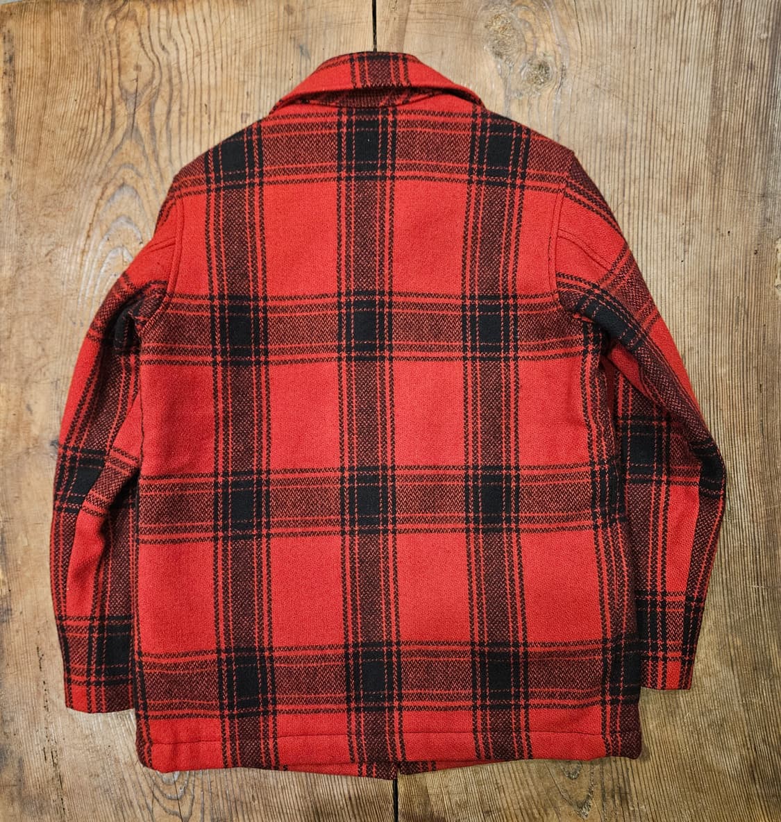 반작 버팔로 체크 울 코트 상품이미지2