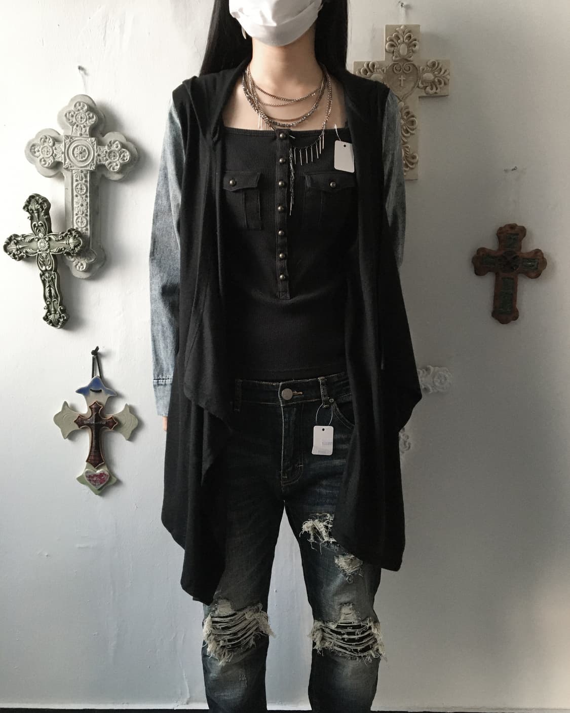 Back printing point hood drape open card 상품이미지6