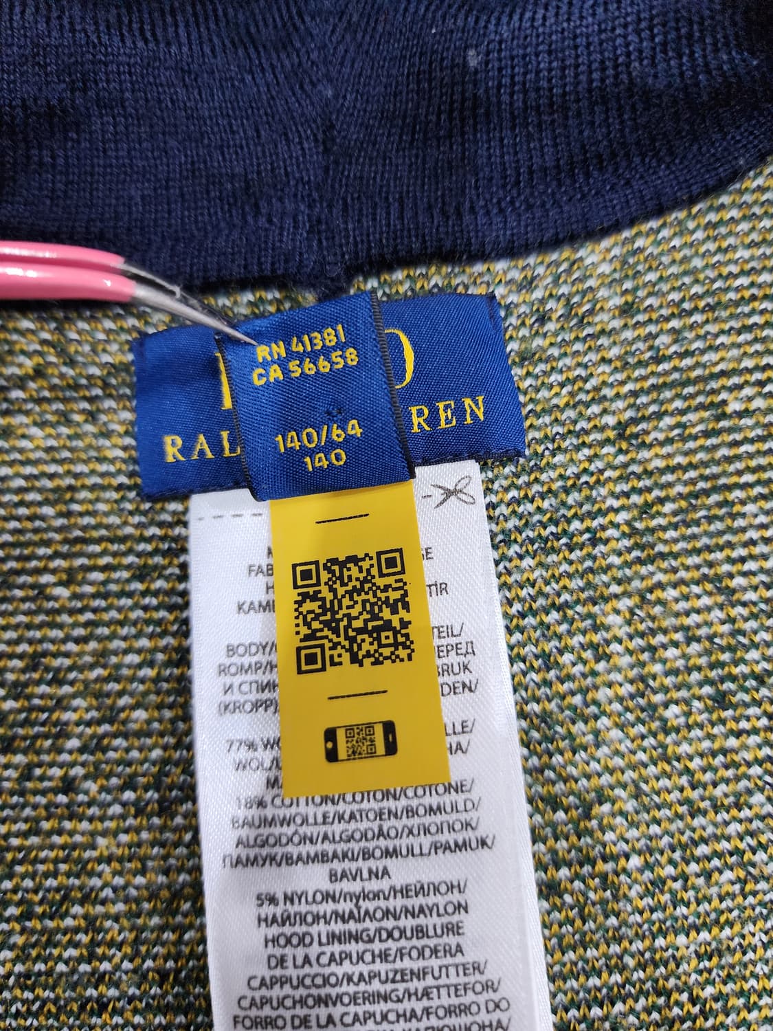 폴로 랄프로렌 플래드 울 블렌드 타탄체크 후드 판초 걸스 S 상품이미지8