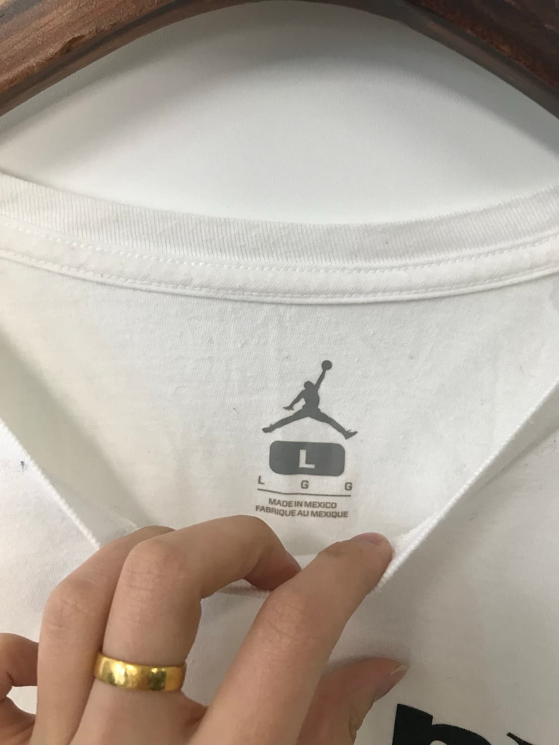 조던 암로고 프린팅 화이트 롱 슬리브 긴팔티 상품이미지5