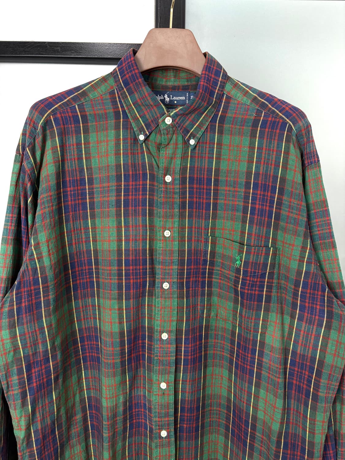 [3XL]POLO폴로 그린 체크 셔츠 상품이미지2