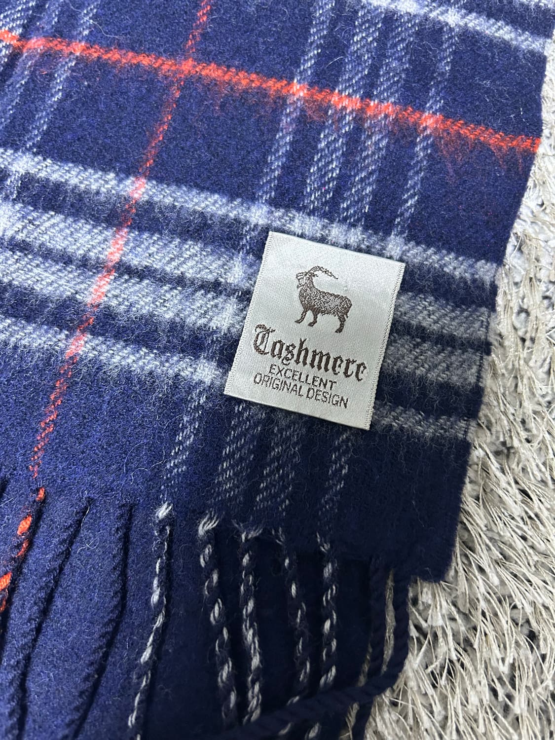 캐시미어 체크 울 목도리 상품이미지2