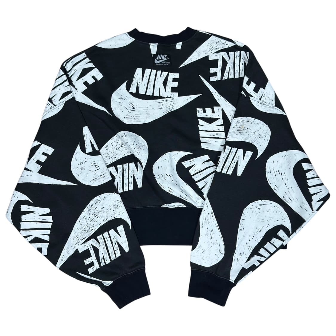 바배) 나이키 멀티로고 기모 크롭 스포츠웨어 상품이미지1