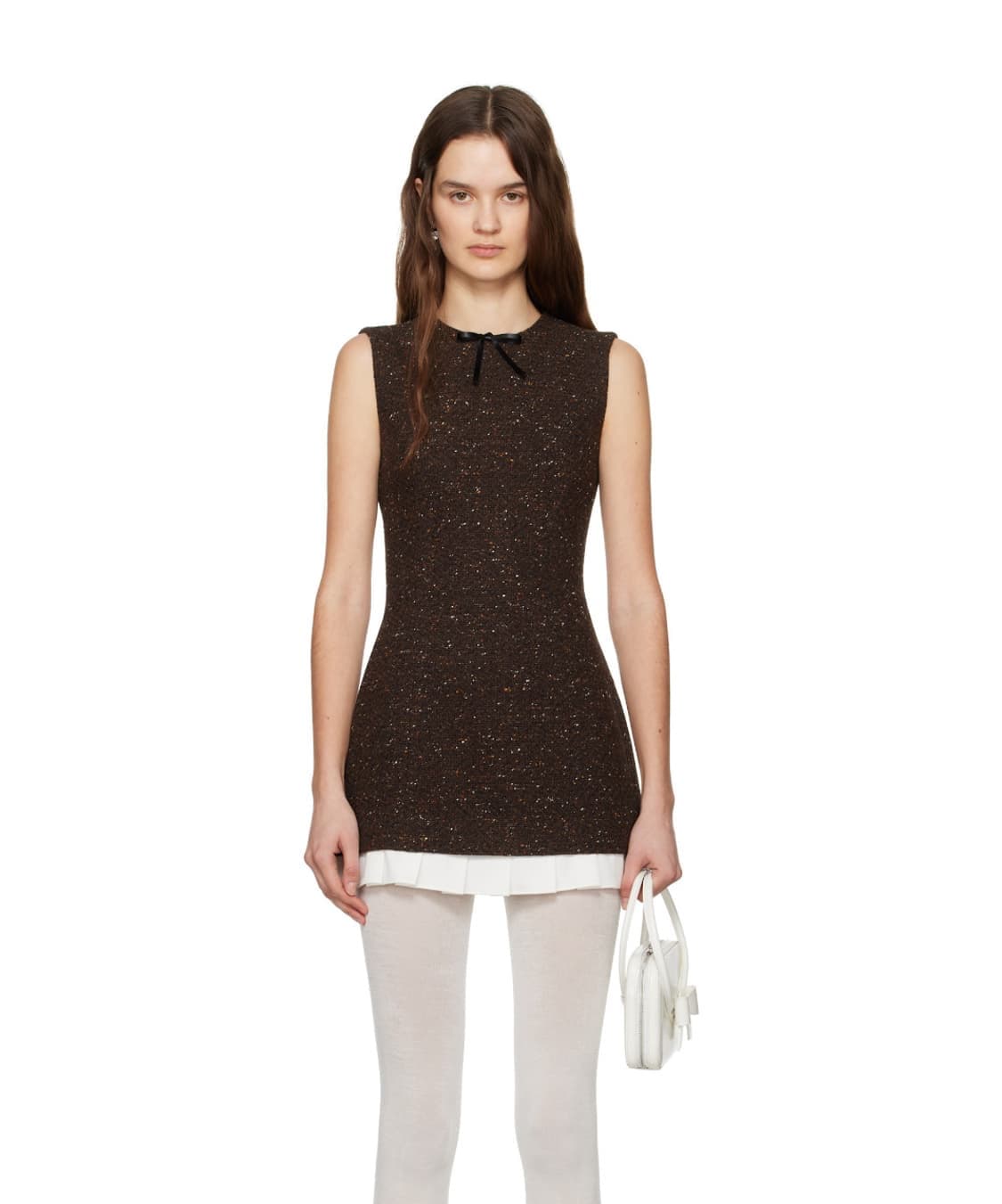 [ITZY 유나] Brown bow minidress 브라운 미니드레스 상품이미지2