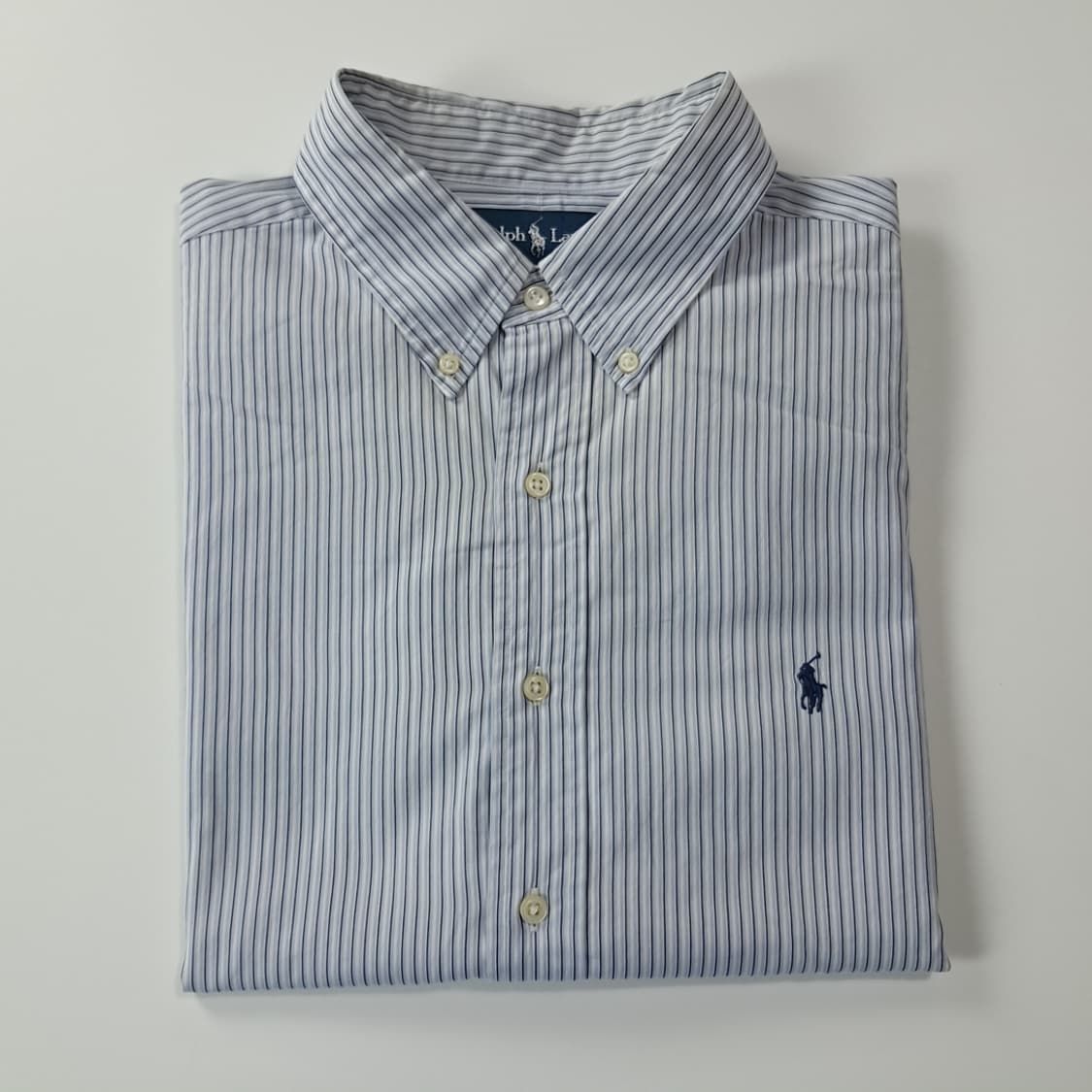 CJ634 2XL 폴로 블루 스트라이프 반팔 셔츠 남방 상품이미지7
