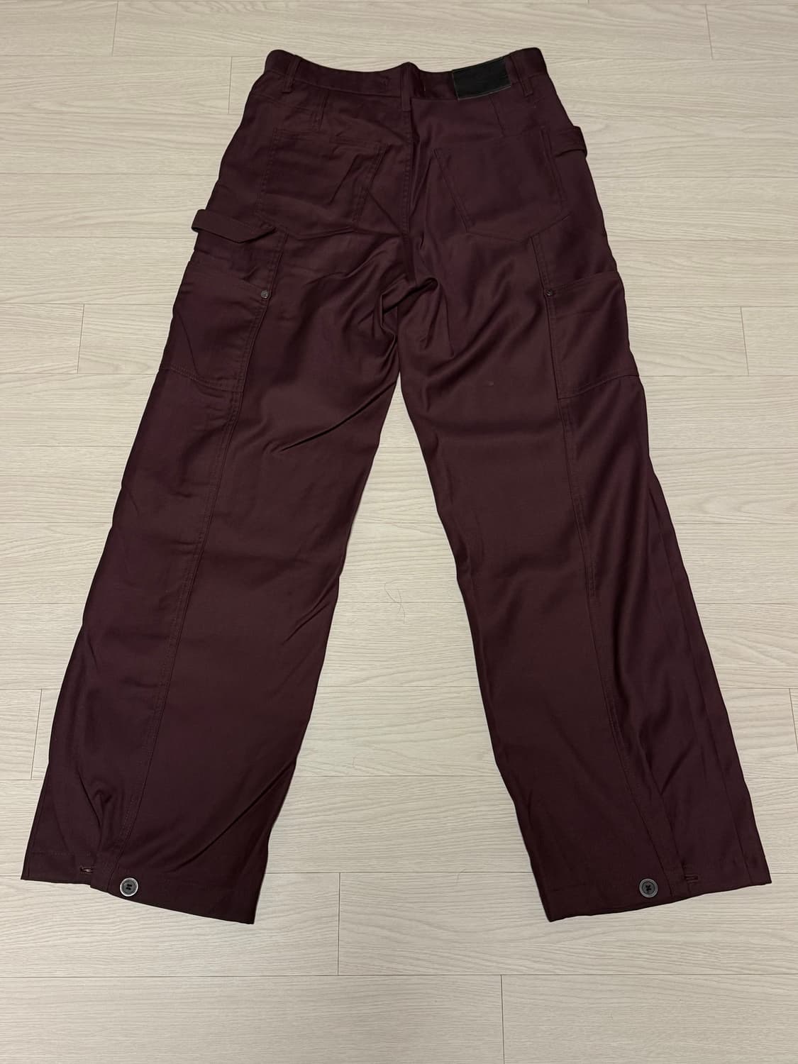 애드오프 카펜터 와이드 팬츠 버건디 46 상품이미지2