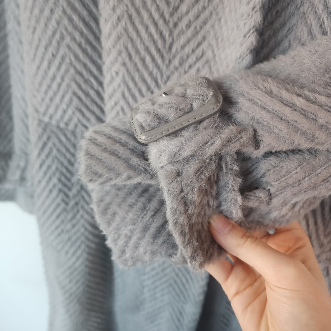 미샤 헤링본 롱 코트 상품이미지5