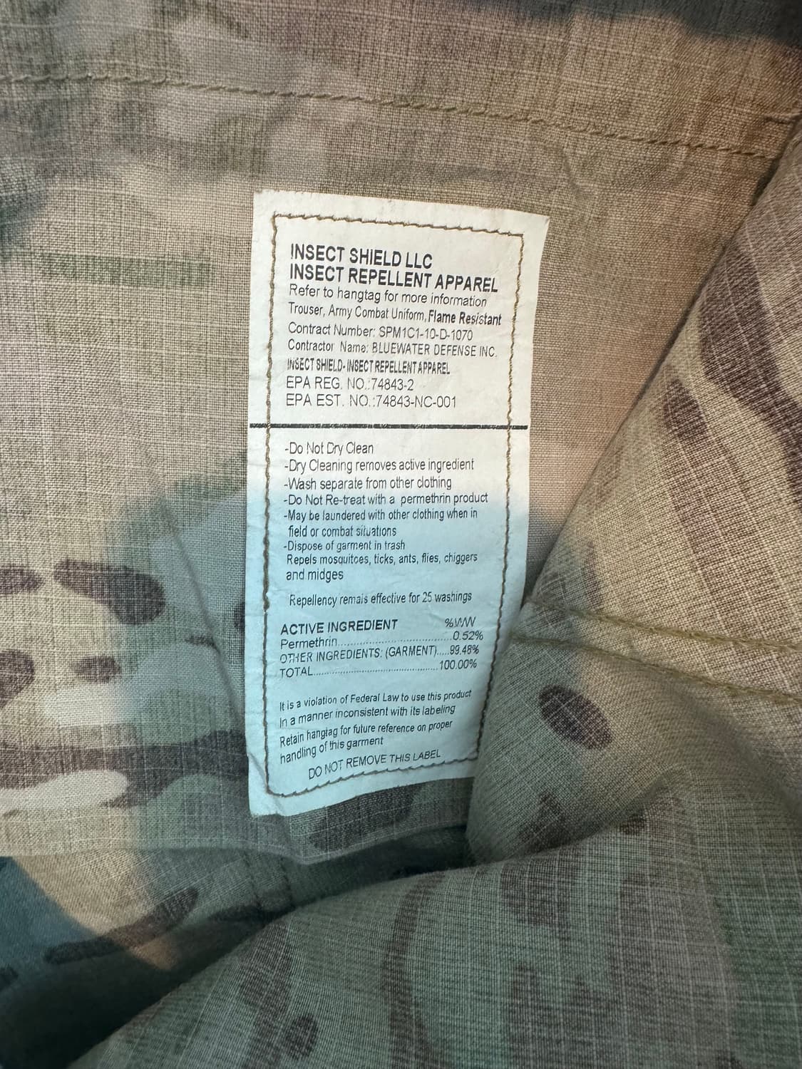 [M/R] US ARMY OCP 컴뱃 팬츠 멀티캠 미듐 - 레귤러 상품이미지4