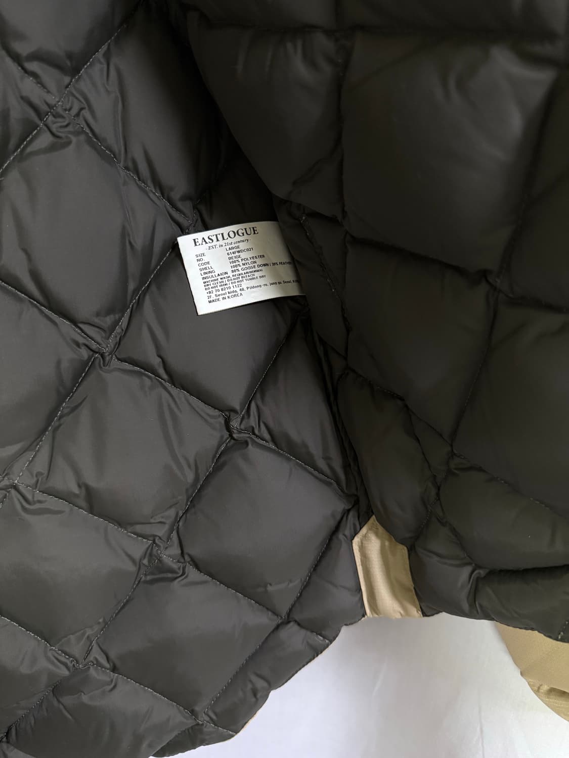 이스트로그 구스다운 퀼팅 자켓 (eastlogue) 상품이미지6