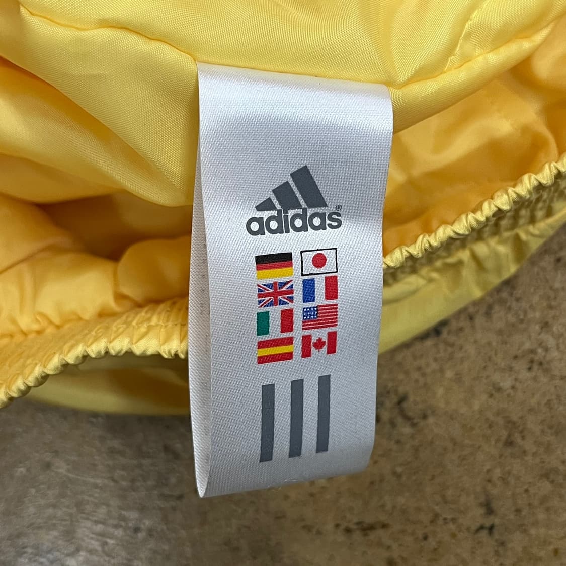 [정품/85] 아디다스 3선 옐로우 후드 패딩 수트 b18 상품이미지6
