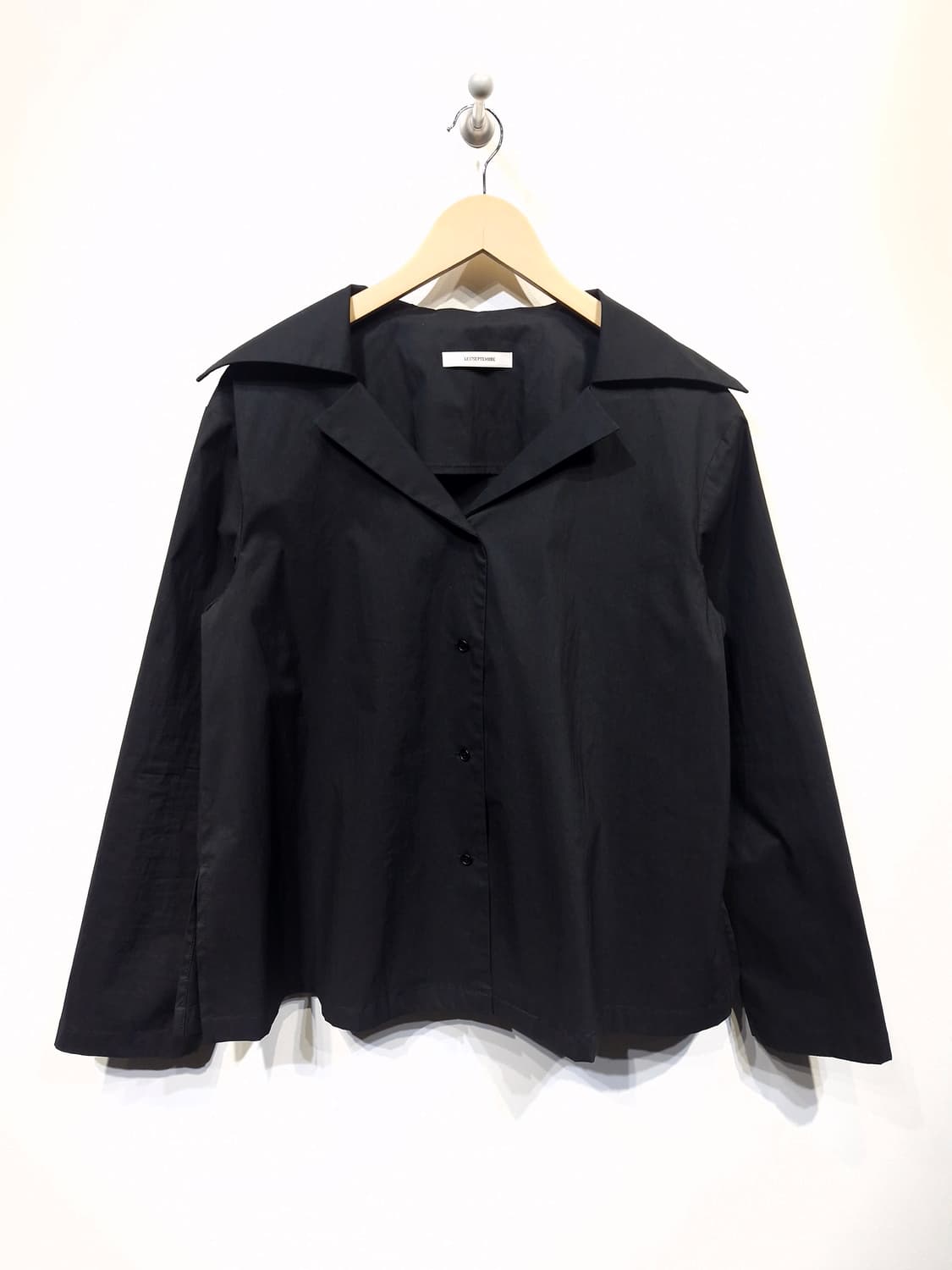 르17셉템버 오픈카라 셔츠 블랙(F) 상품이미지1