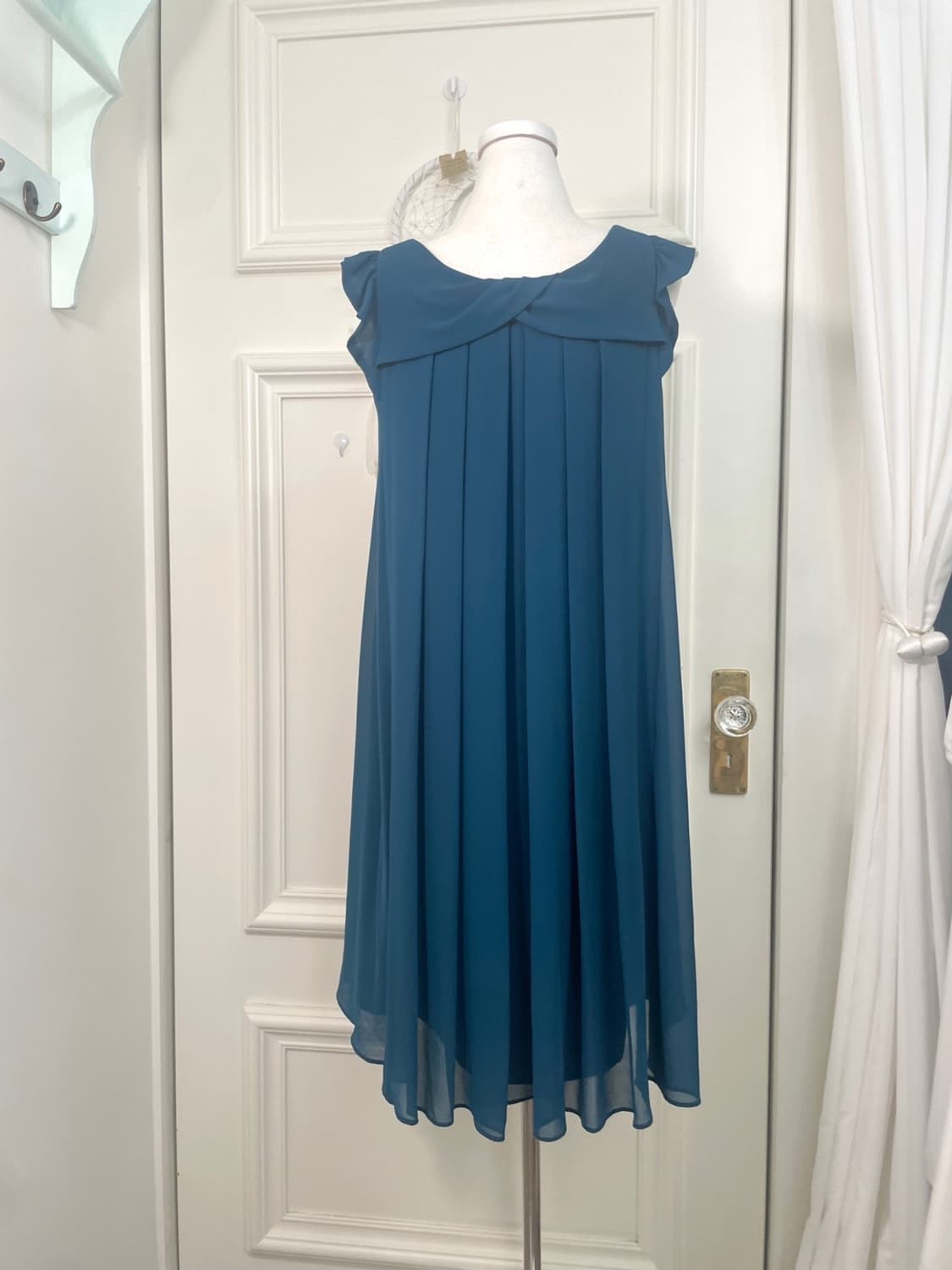 AXES FEMME blue green pleats lace back b 상품이미지3