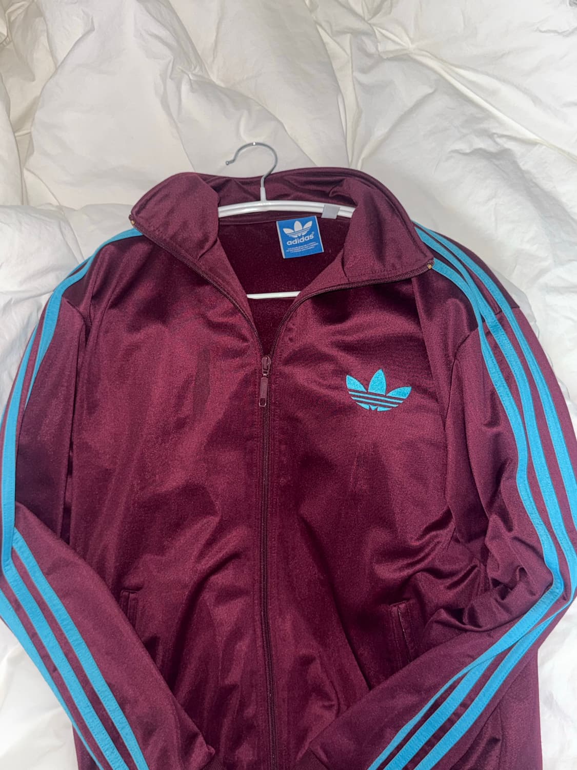아디다스 버건디 마룬 스카이블루 트랙탑 저지 져지 100 상품이미지1