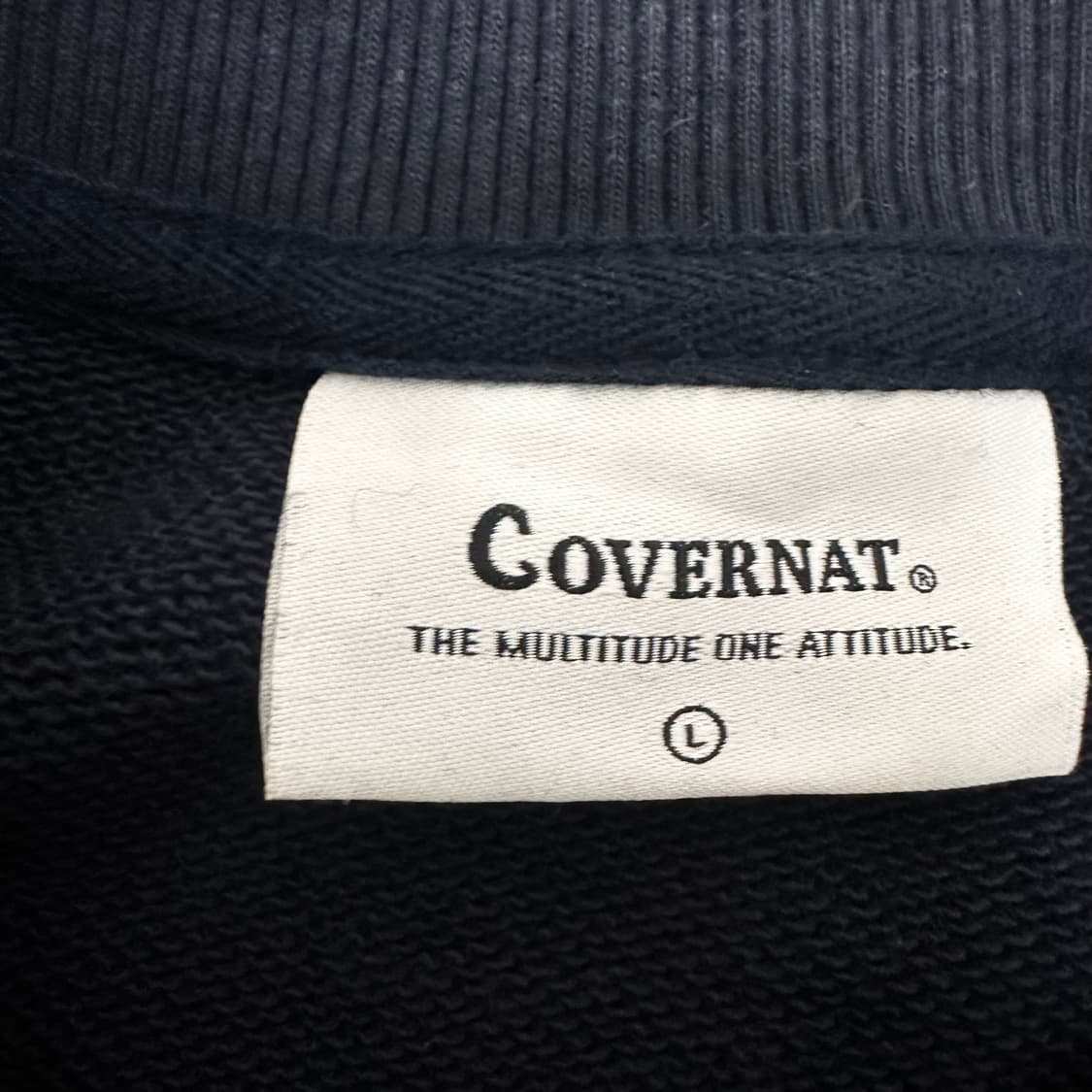 커버낫 C 로고 맨투맨 네이비 L 상품이미지4