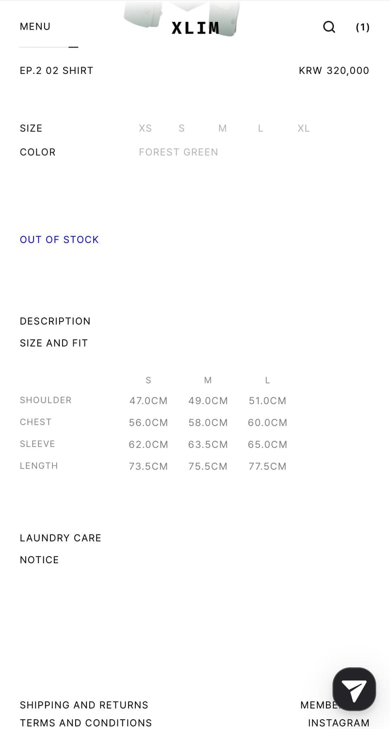 xlim ep.2 02 shirts 판매합니다 상품이미지6