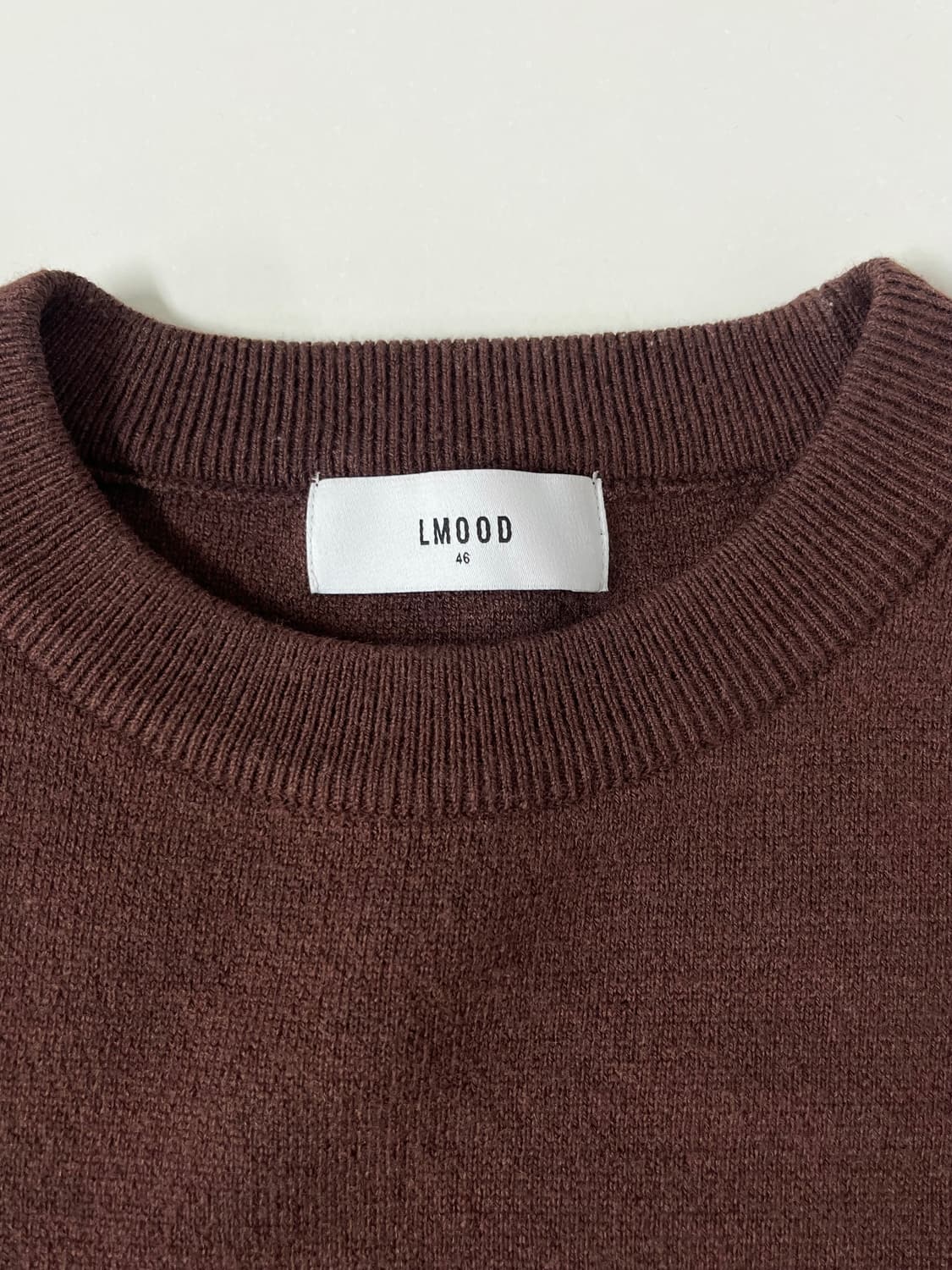 46) 엘무드 화란 세미오버 니트 브라운 상품이미지4
