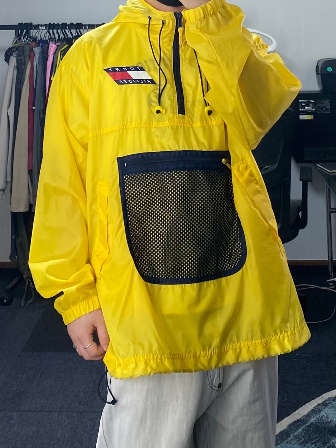 [L] 90s Tommy Hilfiger 타미 힐피거 나일론 아노락 상품이미지7