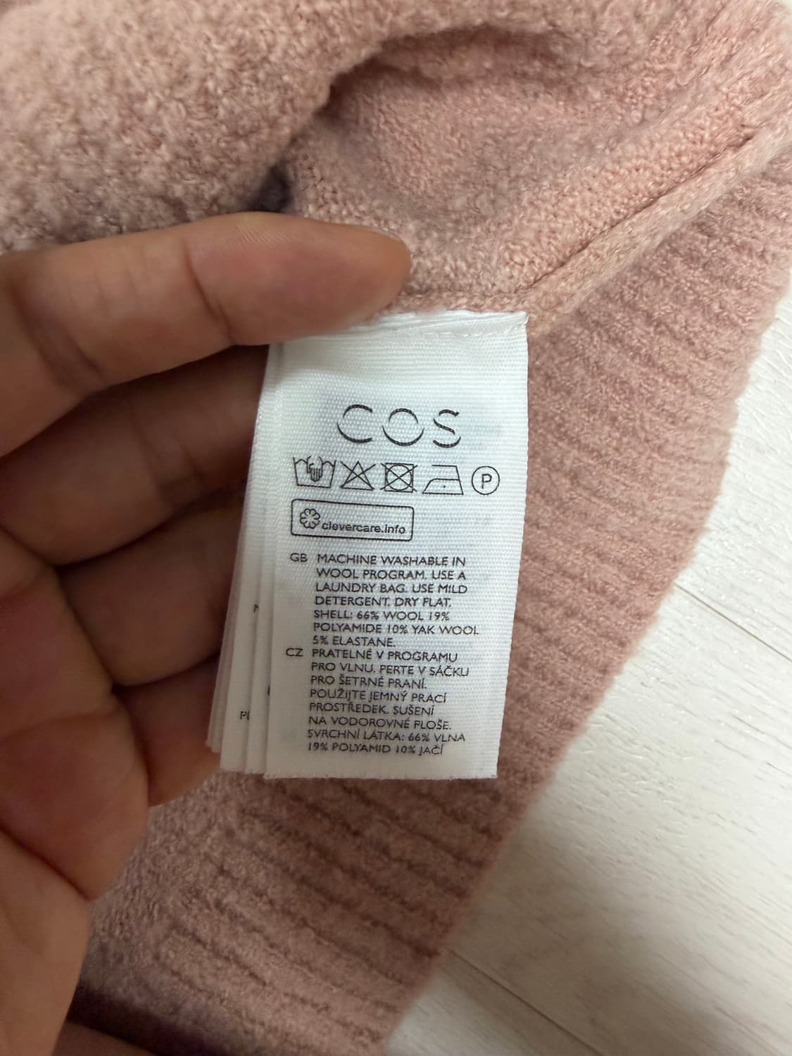 COS 핑크 울 니트 M 상품이미지5