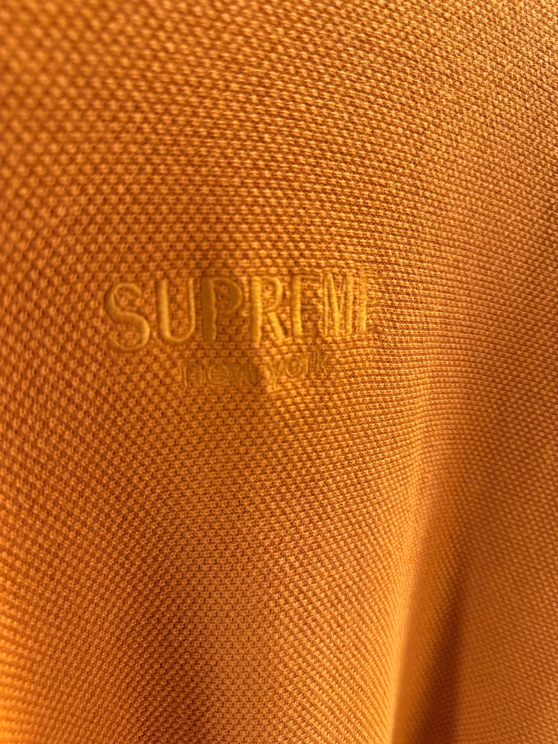 S 슈프림 SUPREME 센터 로고 코튼 니트 스웨터 오렌지 상품이미지4