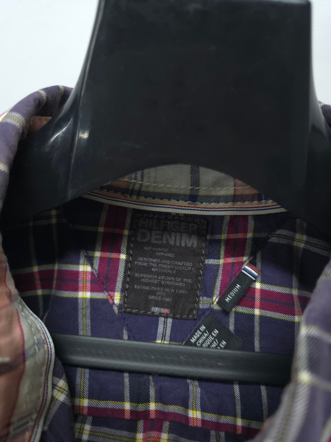 타미힐피거 남성 체크 남방 셔츠 (퍼플/버건디) 상품이미지6