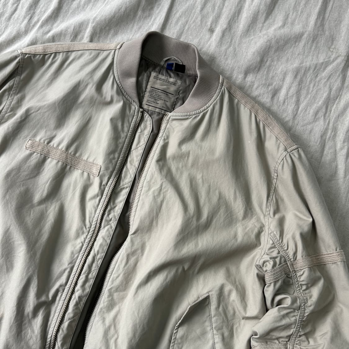 H&M 빈티지 셔링 패치 봄버 XL(105) 상품이미지2