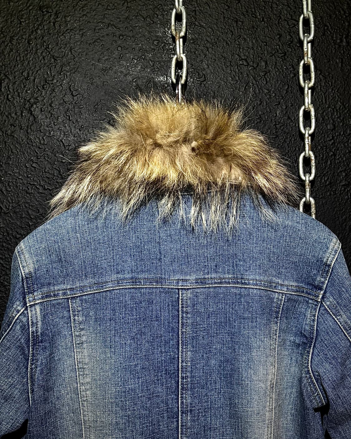 Denim Fur Collar Jacket – Light Wash  상품이미지6