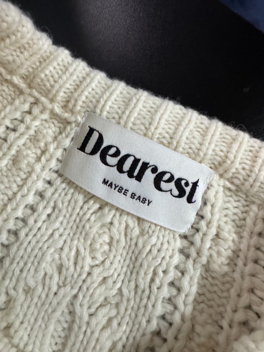 여성 디어리스트 메이비베이비 오버핏 케이블 니트 상품이미지3