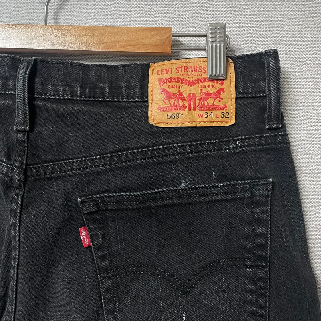 34x32 리바이스 Levi’s 569 흑청 상품이미지5
