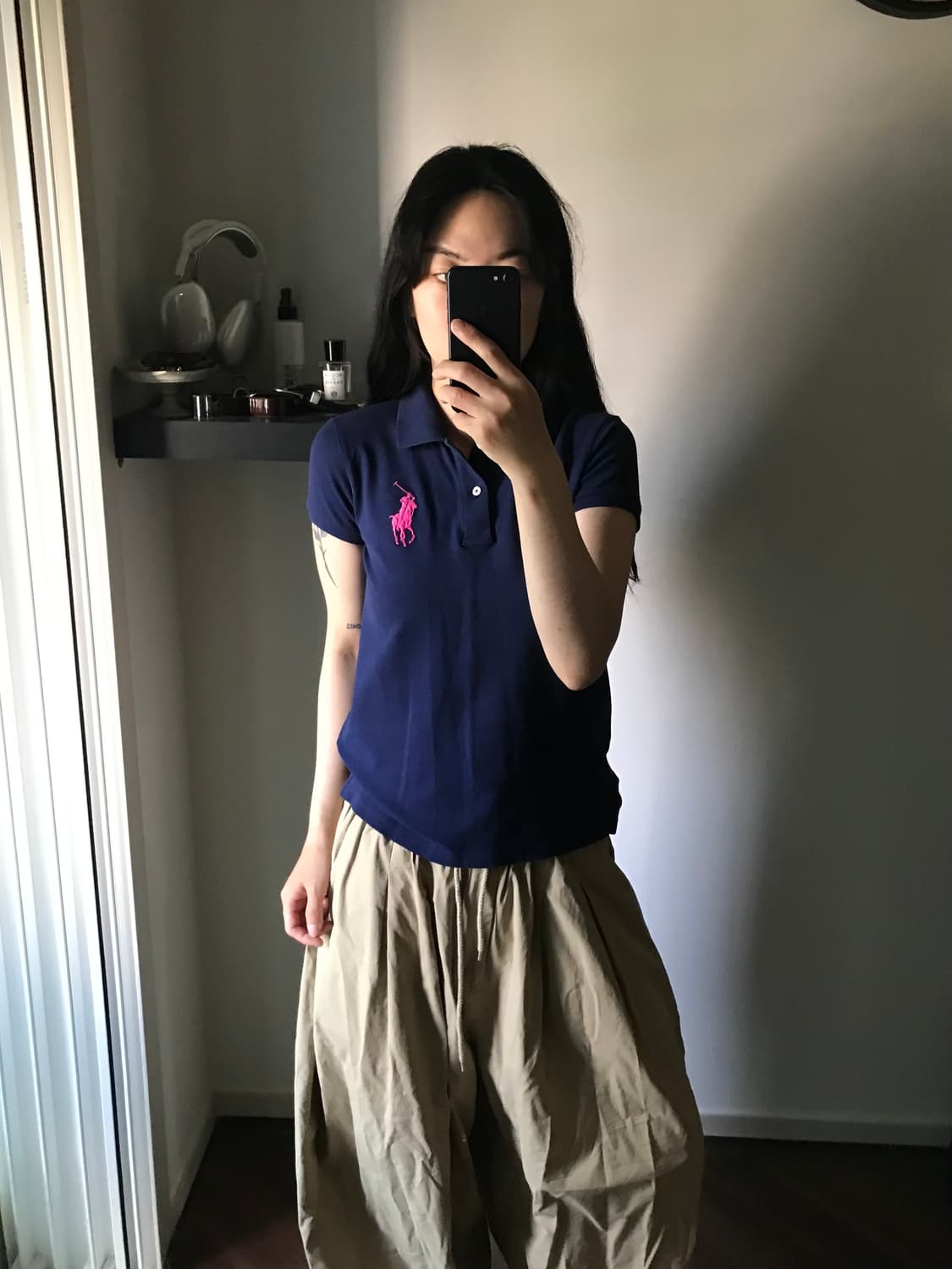 폴로 랄프로렌 빅포니로고 네이비 카라티 상품이미지3
