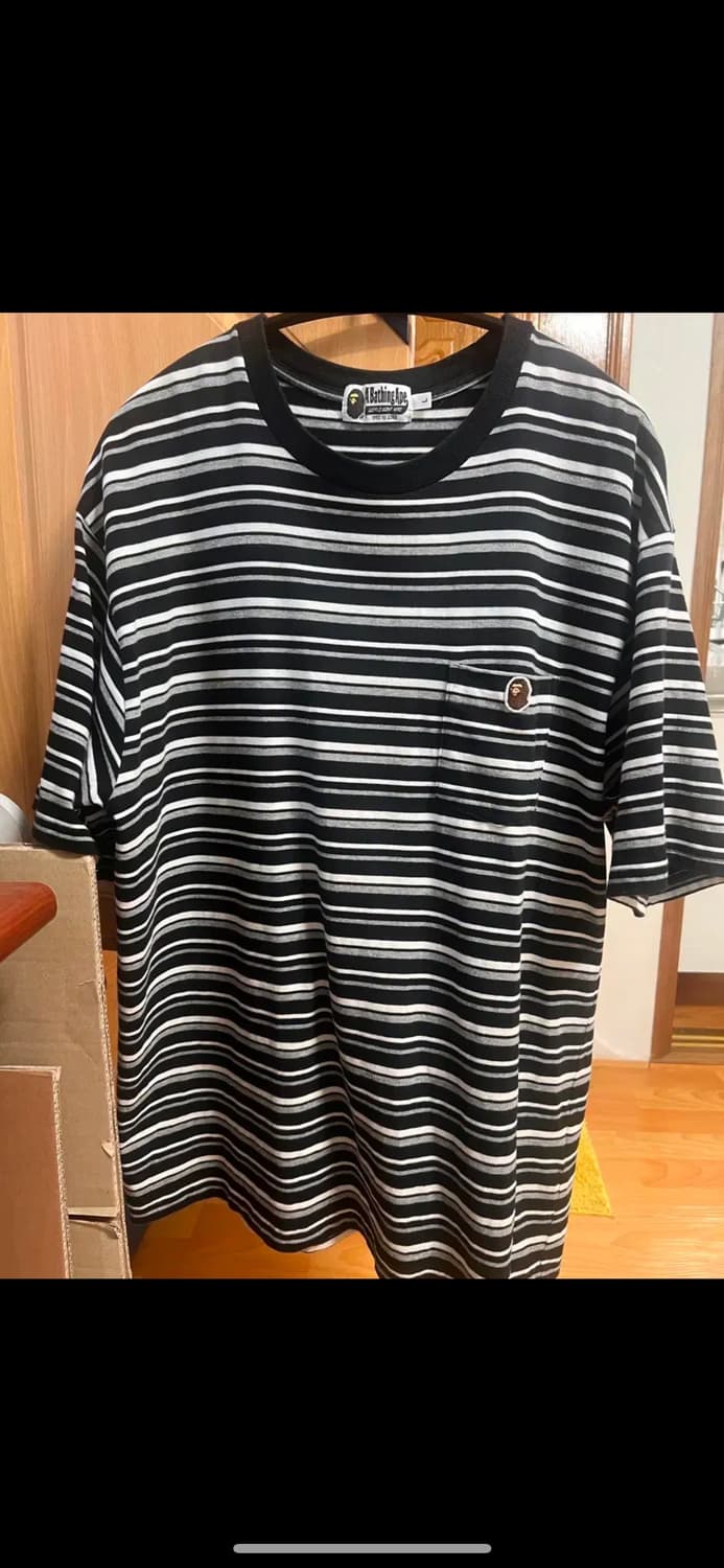 베이프 반팔 티 L / 보더 스트라이프 상품이미지1