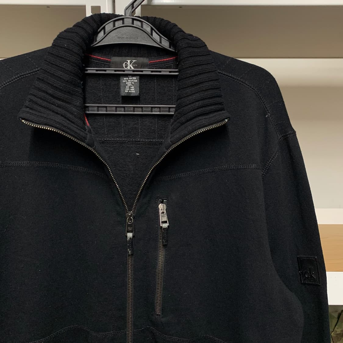 [표기 M, 실측 L] 캘빈클라인 코튼 풀집업 상품이미지1