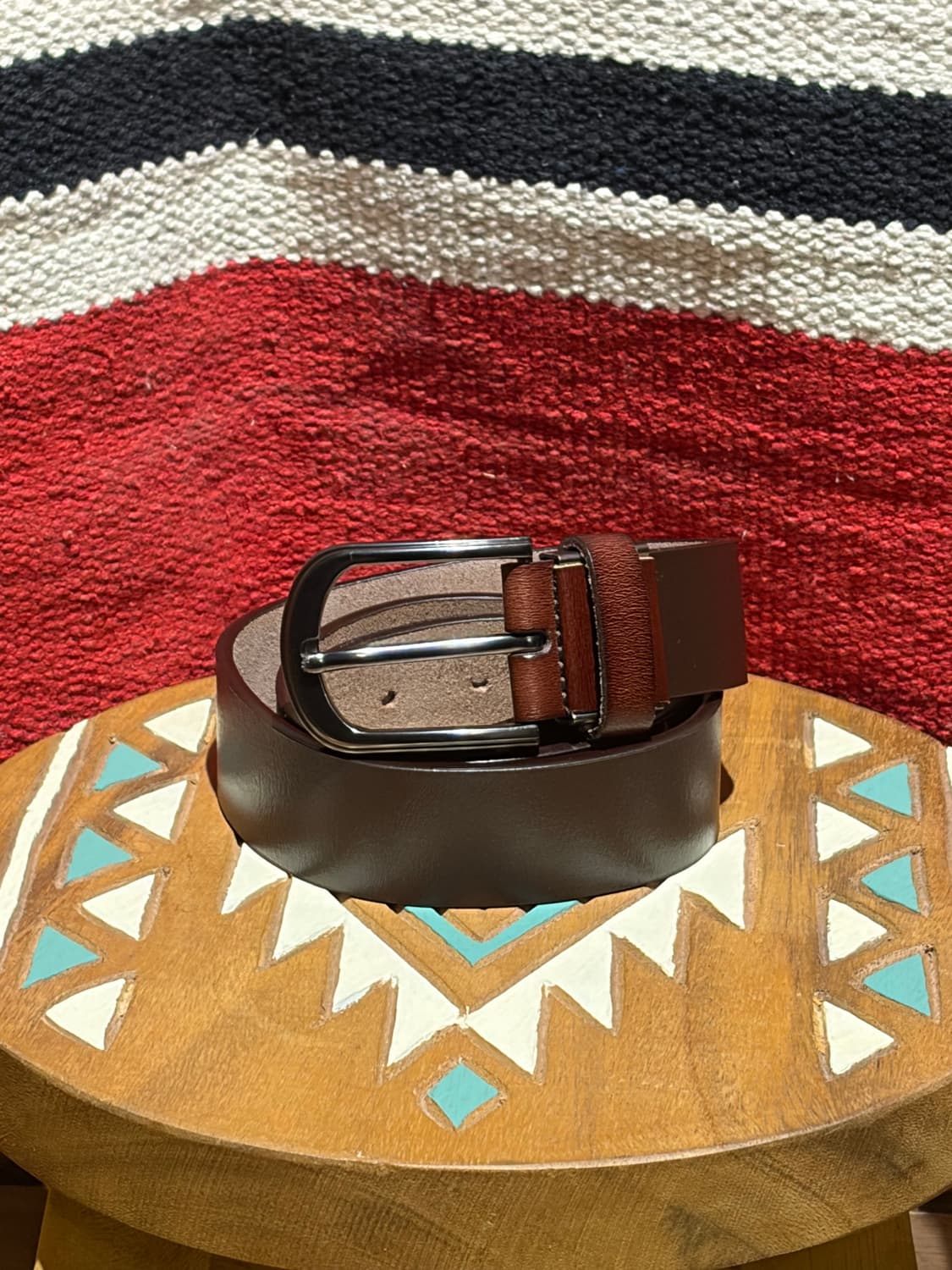 초코 브라운 싱글핀 레더 벨트 /classic singlepin belt 상품이미지1
