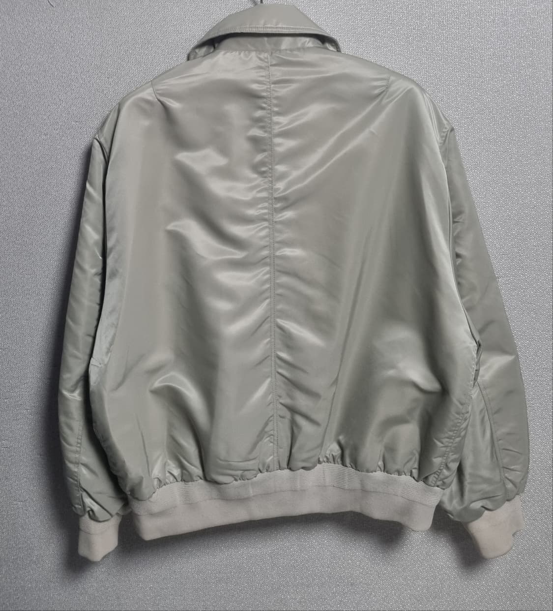 실측 XL (105) 벨리에 베이지 헤비 봄버자켓 상품이미지2