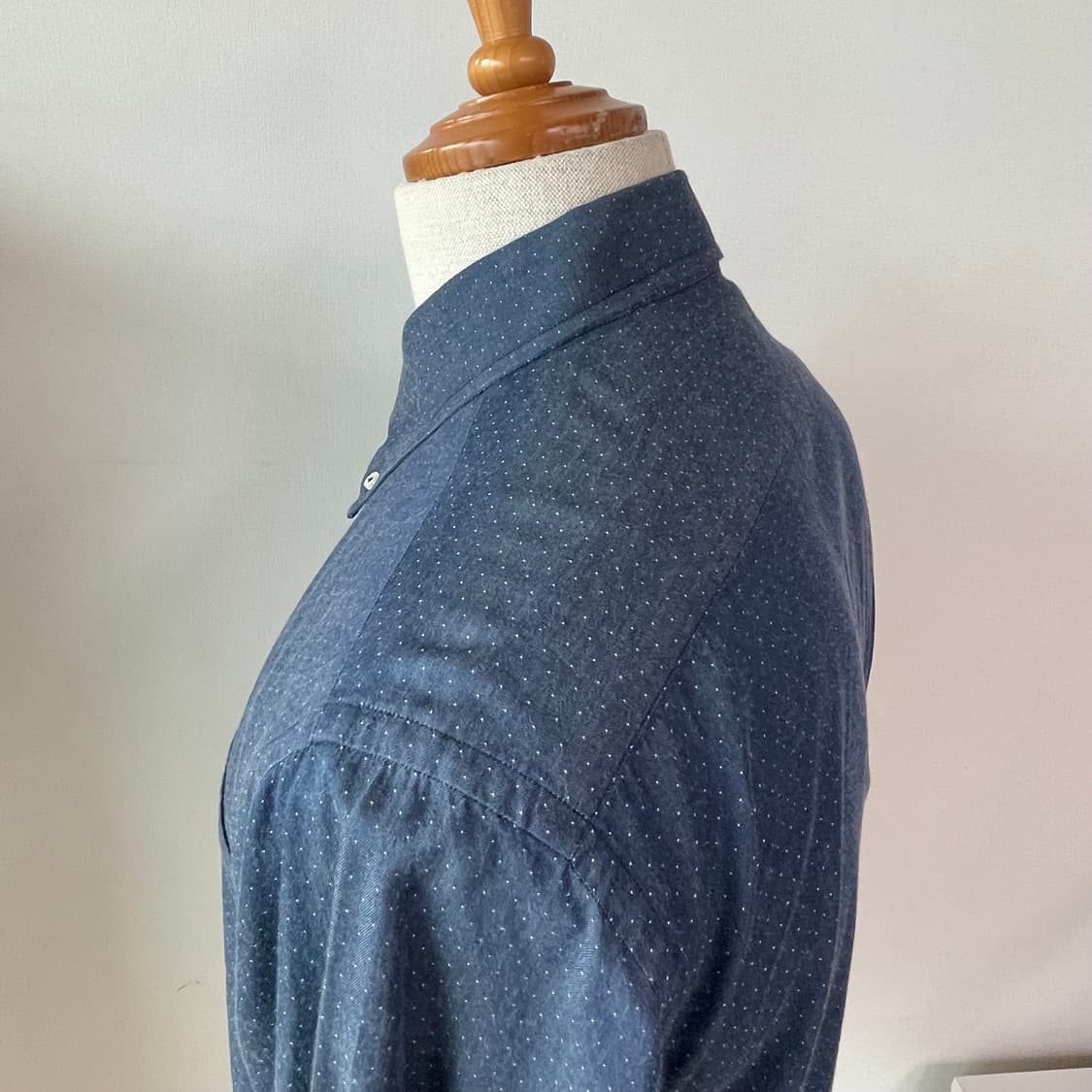 새빌로우 맞춤셔츠 데님 도트 105~110 (일본 수입원단) 상품이미지6