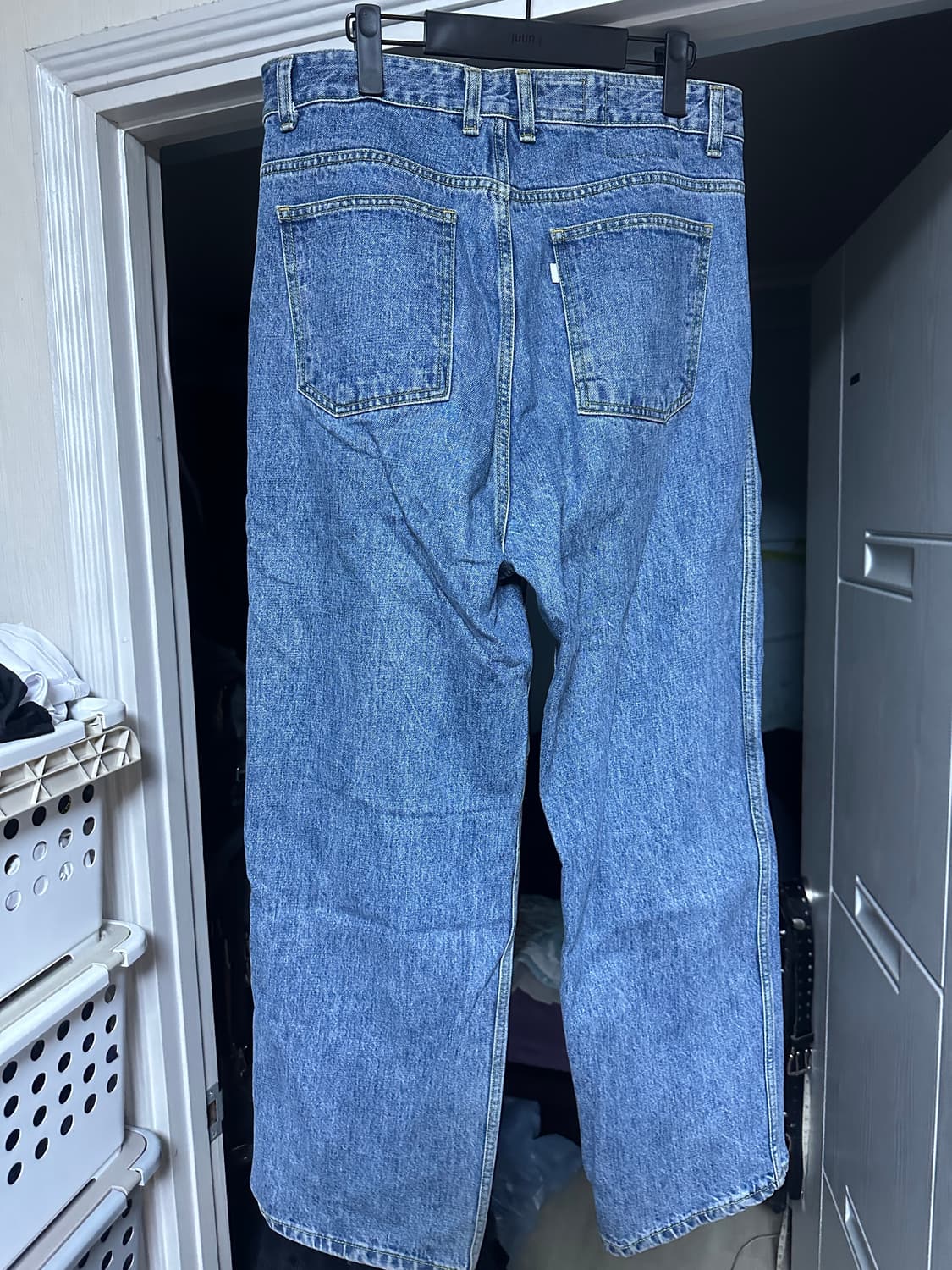 [L] 유스 와이드 중청 데님 팬츠 상품이미지3