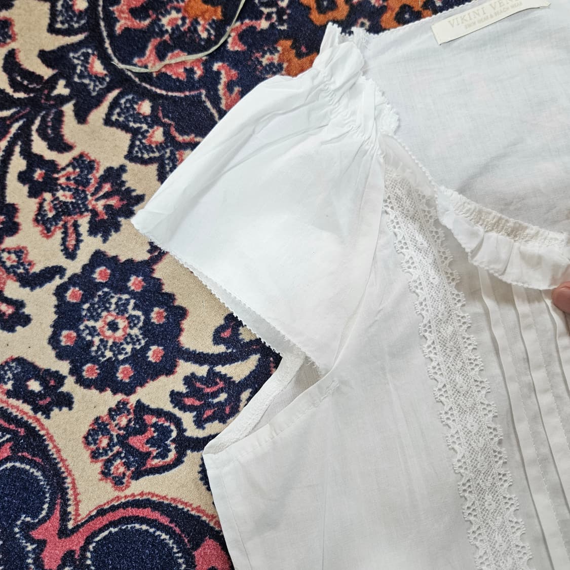 (새상품)비키니벤더 에리디아 레이스 프릴 셔츠 Free 상품이미지7