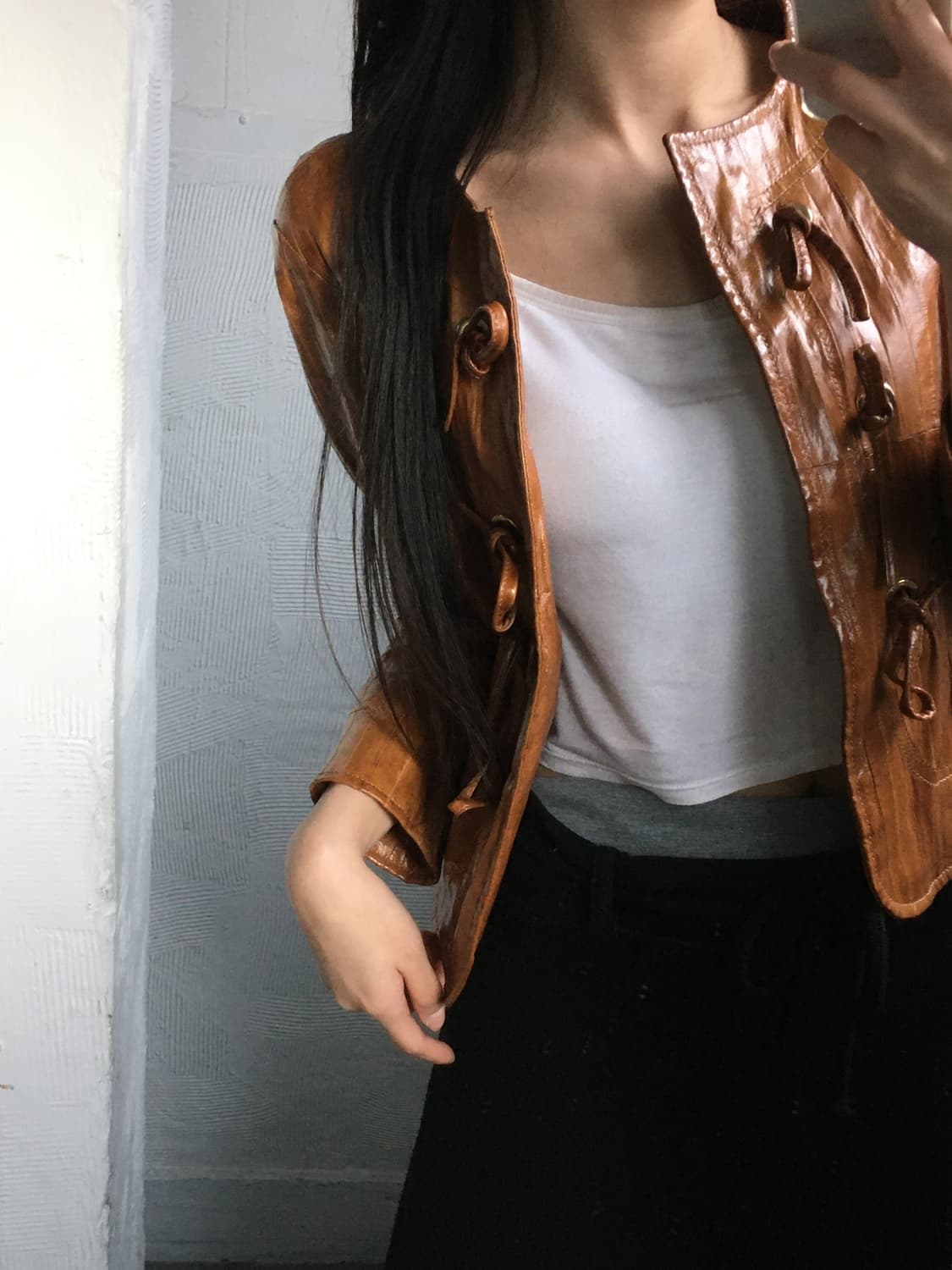 Christian Dior 크리스찬 디올 브라운 레더자켓 상품이미지1